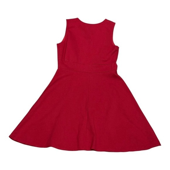 Monteau Dress Womens Medium Red Fit And Flare Sleeveless Scallop Neckline Party - Picture 8 of 8